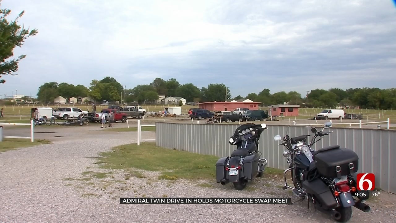 Admiral Twin Drive-In Holds Motorcycle Swap Meet