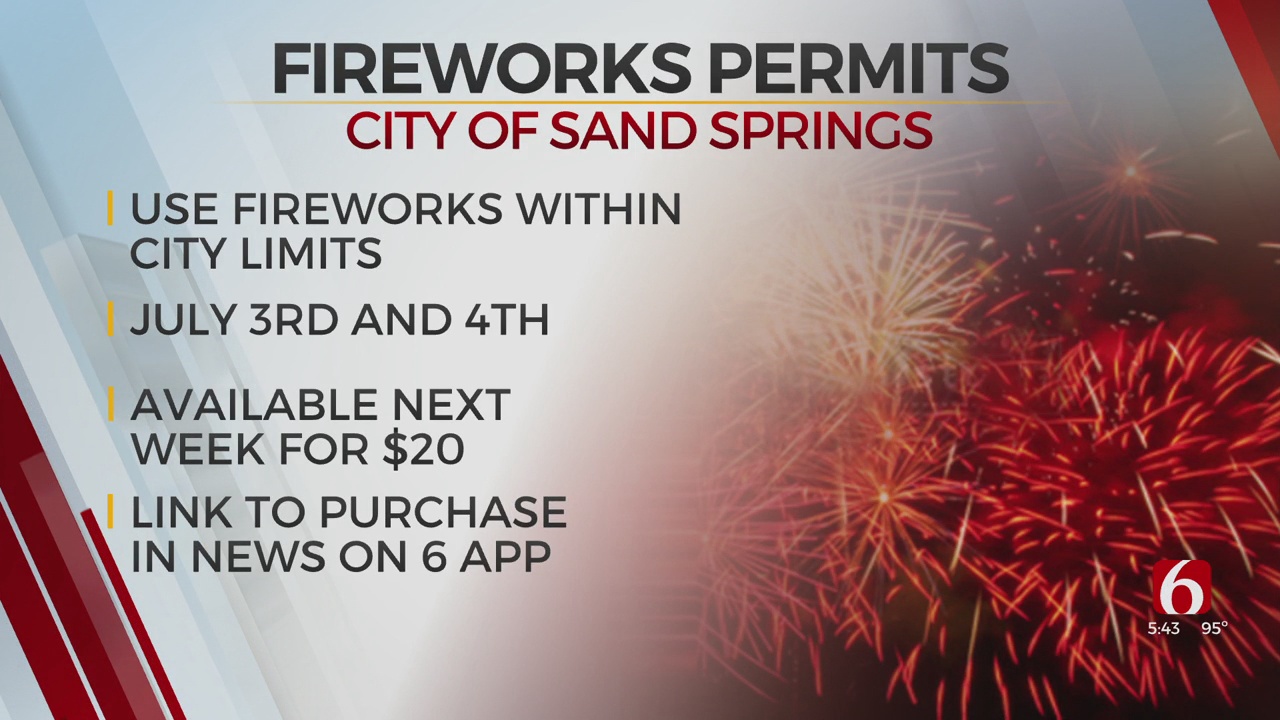 Sand Springs Offering Fireworks Permits In Time For July 4 