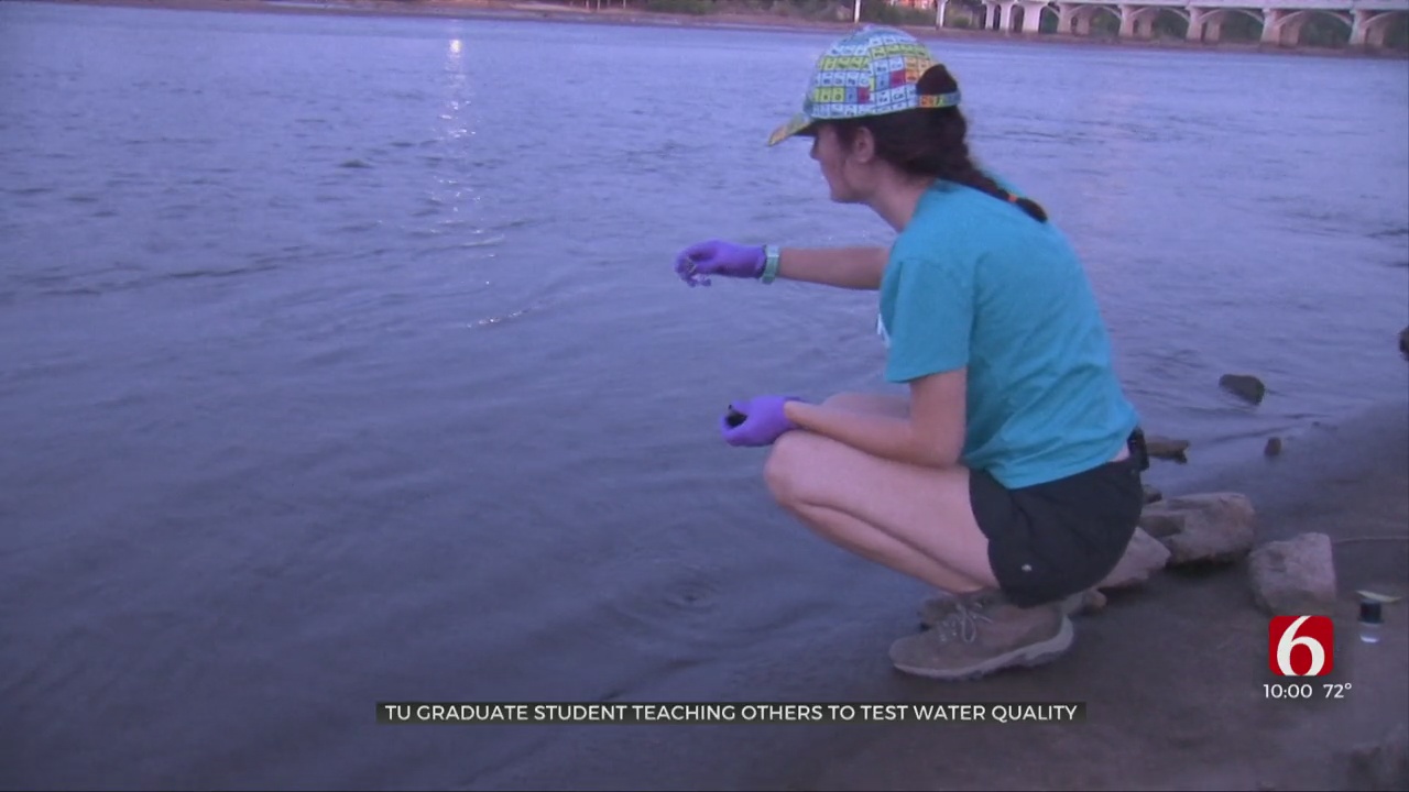 TU Graduate Student Teaching Others To Test Water Quality