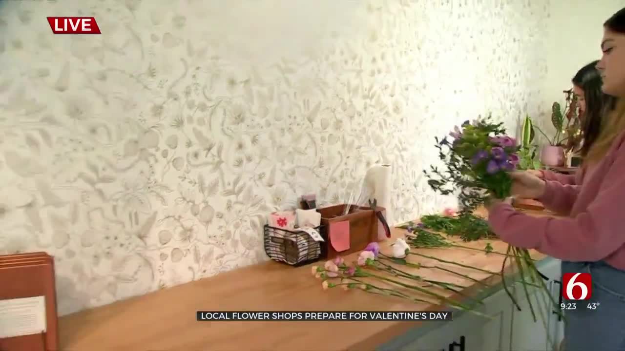 Local Flower Shop Prepares For Valentine's Day