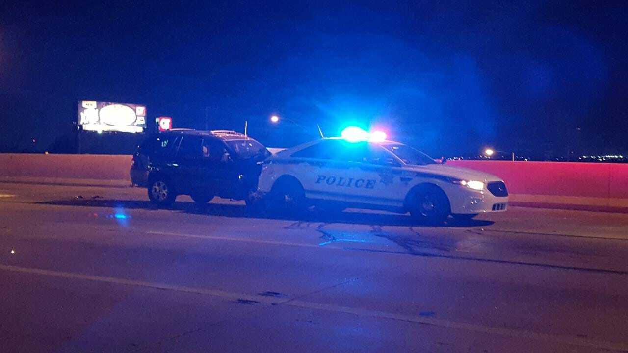 Driver Slams Into Tulsa Police Cruiser