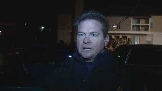 WEB EXTRA: Tulsa Fire Captain Stan May Talking About Eagle Point Apartment Complex Fire