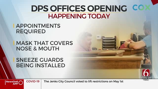 The Oklahoma Department of Public Safety Reopening Some Locations Friday