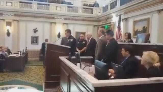 WEB EXTRA: Deputy Mark Vaughan Speaks At State Capitol