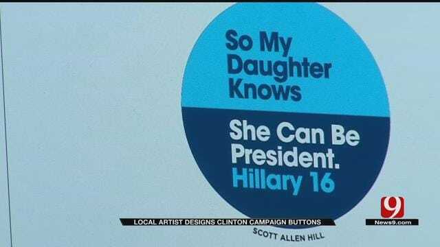 OKC-Based Artist Chosen To Create Hillary Clinton Campaign Button
