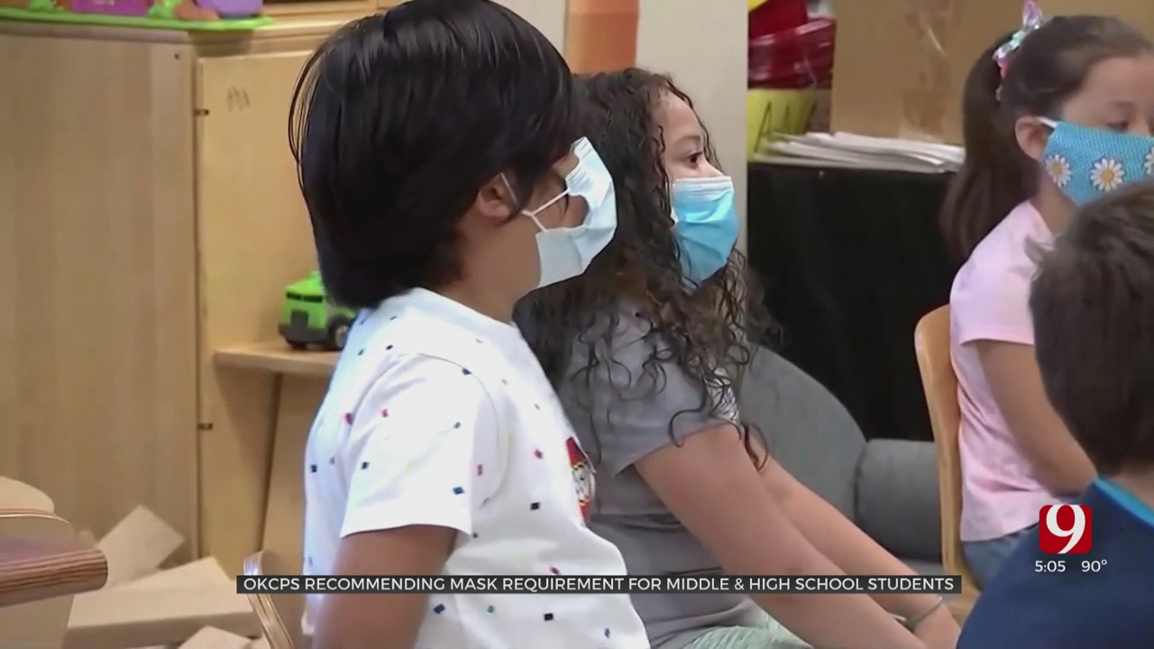 OKCPS Recommending Mask Requirement For Middle, High School Students