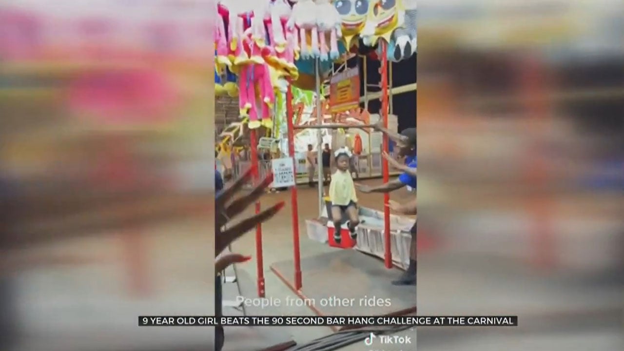 9-Year-Old Beats 90 Second Bar Hang Challenge At Carnival