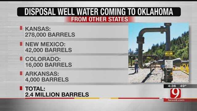 Some Oklahoma Injection Barrels Of Waste Water Reportedly From Out Of State