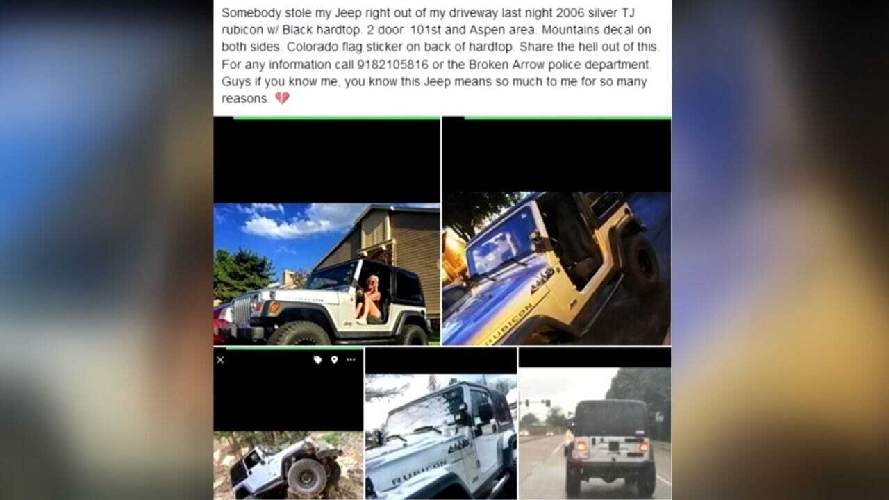 Tulsa Woman's Jeep Stolen, Allegedly Used In Other Crimes