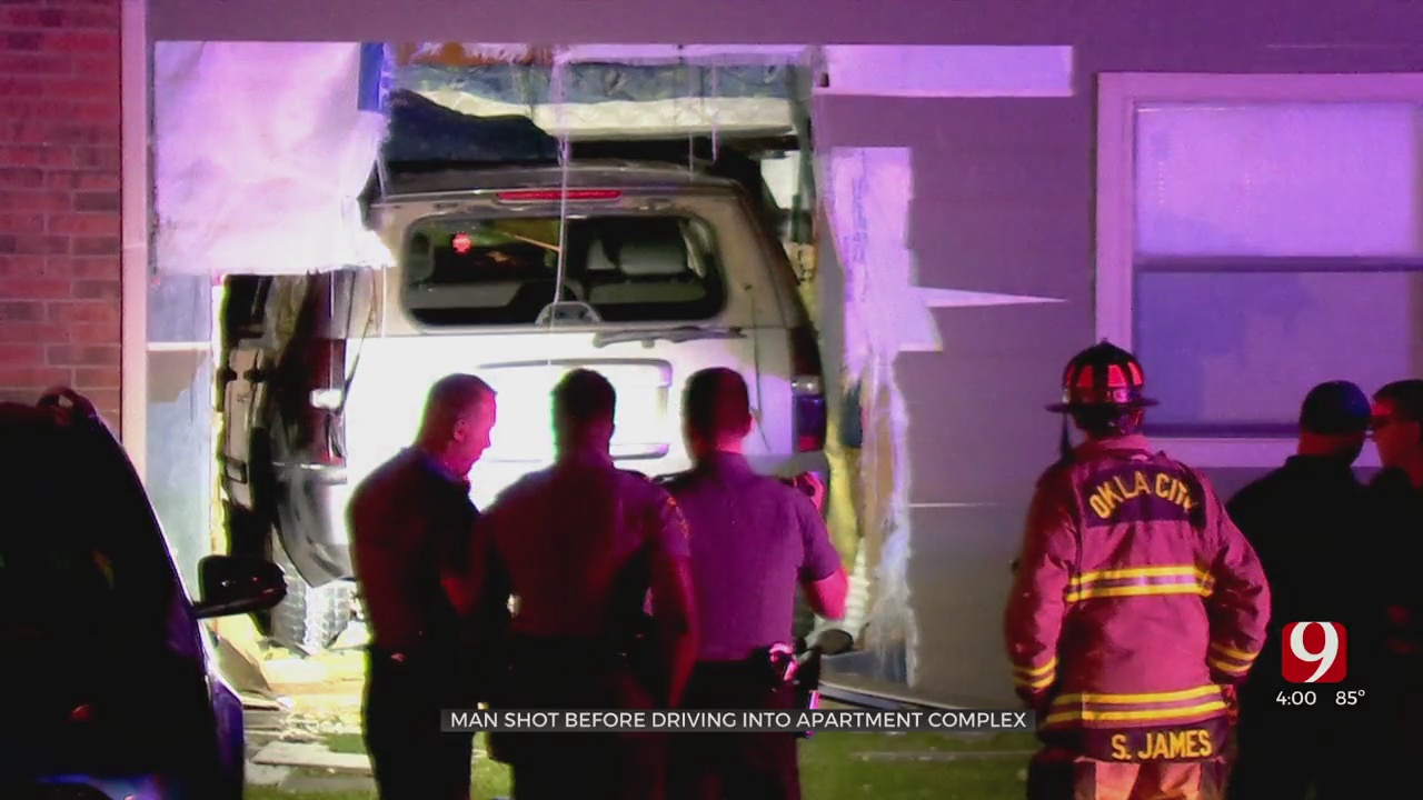 Man Critically Injured After Being Shot, Crashing Into NW OKC Apartment Building 