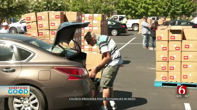 Church Provides Food To Glenpool Families In Need 