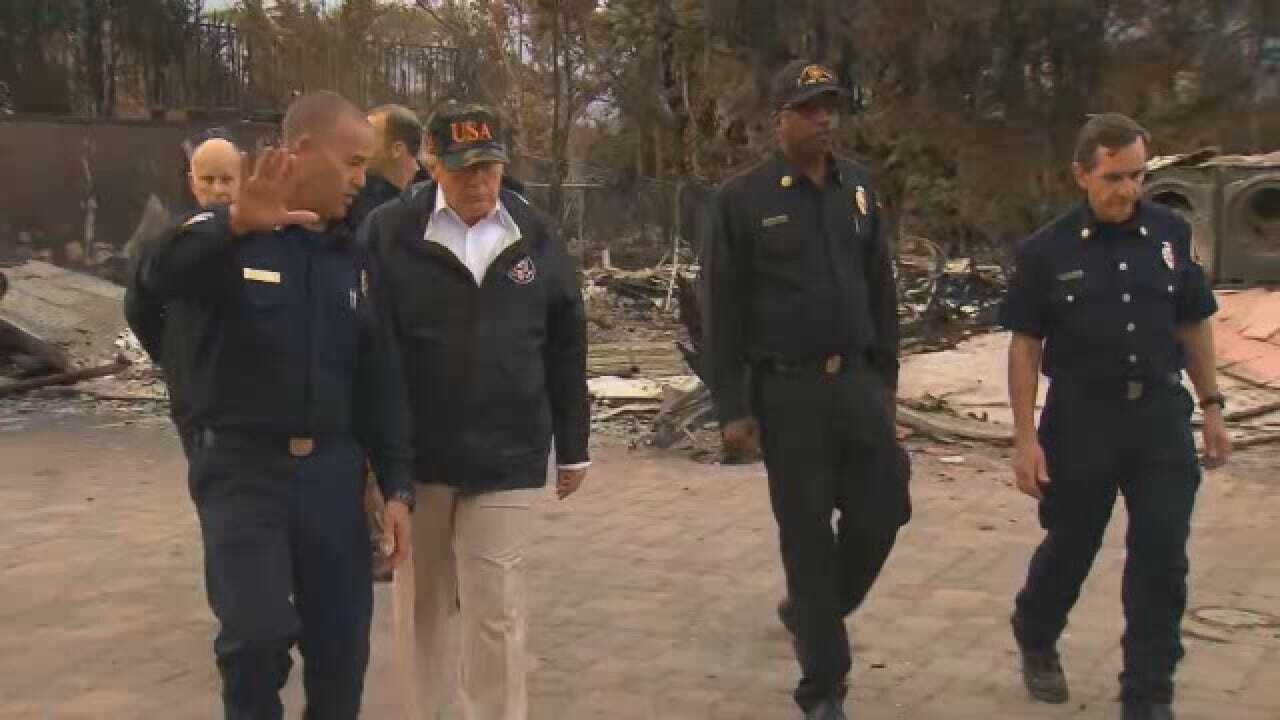 Trump Visits California Wildfires Areas, Promises Government Support