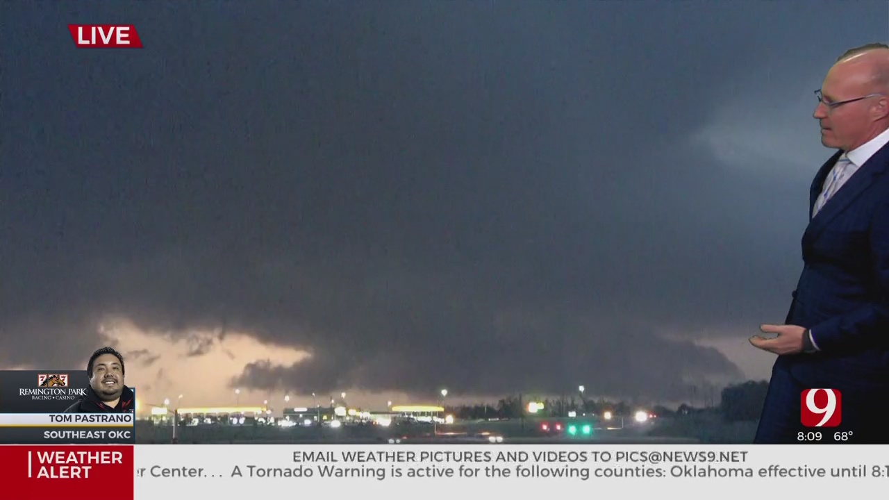 VIDEO: Big Mesocyclone Over Southeast OKC