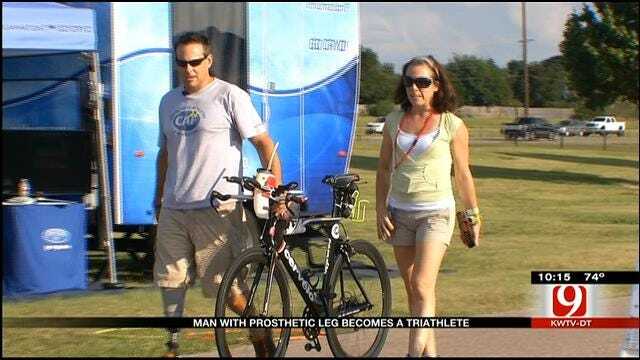 Man With Prosthetic Leg To Compete In OKC Triathlon
