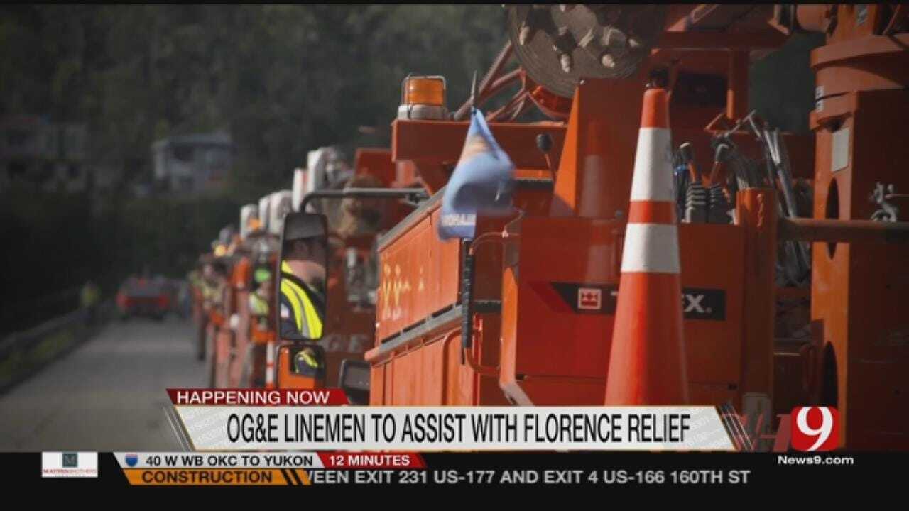 OG&E Linemen Headed To Assist With Hurricane Florence