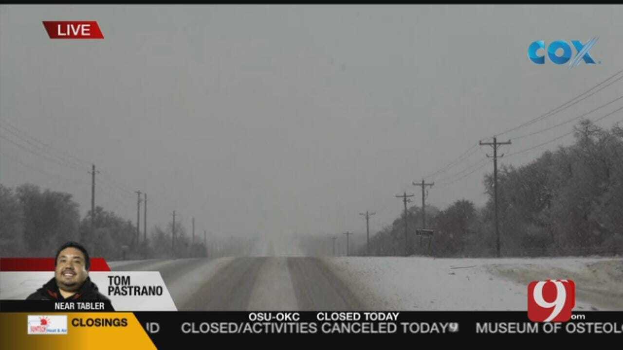 Road Conditions Report: Tom Pastrano In SW OKC (9:30 a.m.)