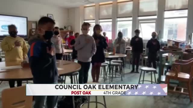 Daily Pledge: 4th Graders From Council Oak Elementary 