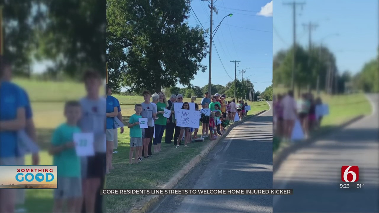 Gore Community Lines Street To Support Injured High School Football Player 
