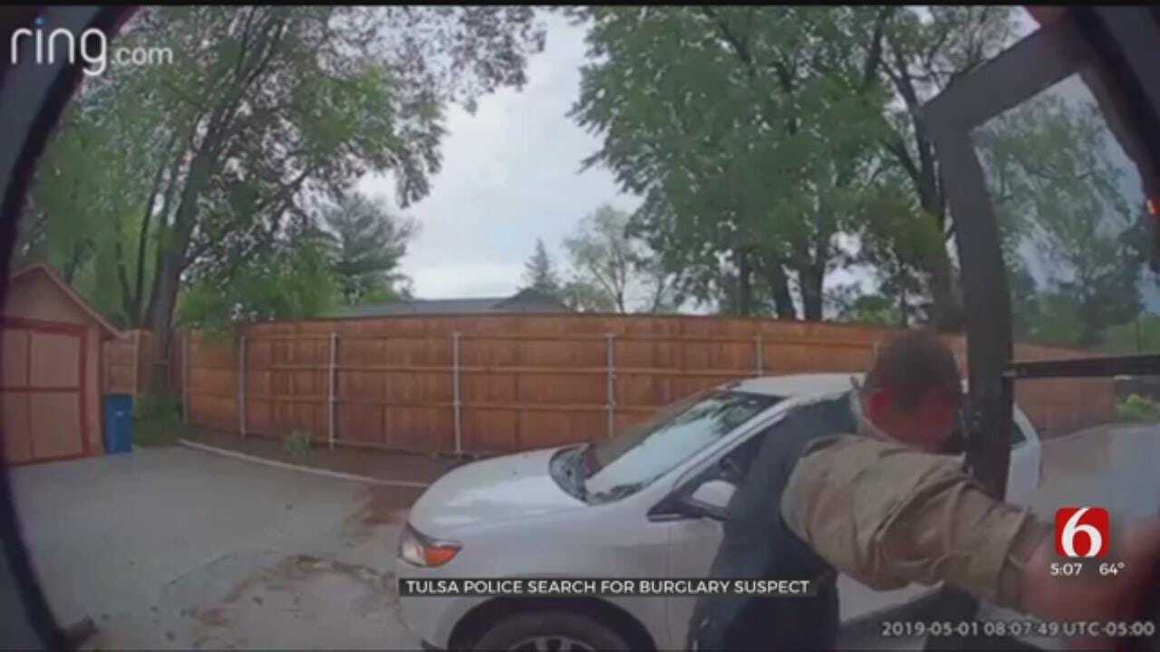 WATCH: Video Shows Tulsa Burglary Suspect Kicking In Door