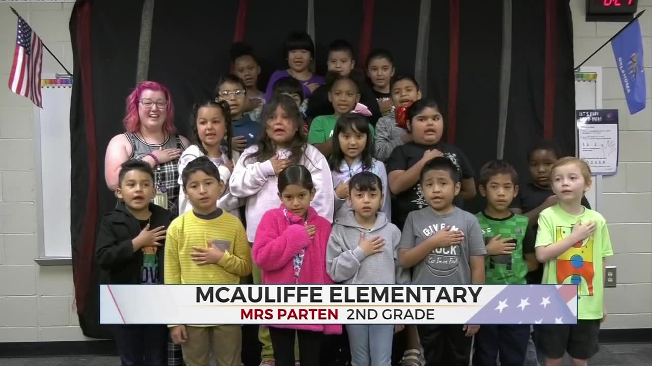 Daily Pledge: 2nd Grade Students From McAuliffe Elementary