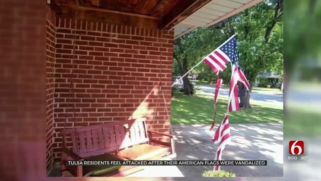 Tulsa Residents Say American Flags Throughout Neighborhood Found Destroyed
