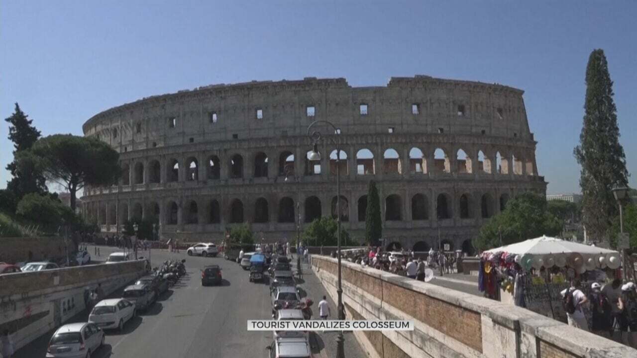 American Who Filmed Tourist Carving Name In Colosseum ‘Dumbfounded’ As Hunt For Culprit Intensifies