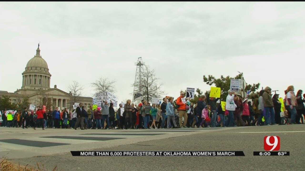 More Than 6,000 Protesters At Oklahoma Women's March