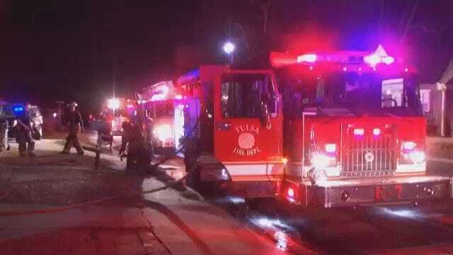 WEB EXTRA: Video From Scene Of Tulsa House Fire on South Delaware