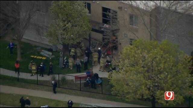 WEB EXTRA: SkyNews9 Flies Over Balcony Collapse At City Rescue Mission