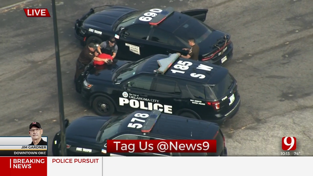 FULL VIDEO: Police Pursuit Ends In Crash, Arrest In Oklahoma City Metro
