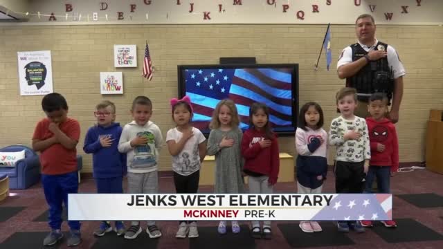 Daily Pledge: Students From Mrs. McKinney's Pre-K Class