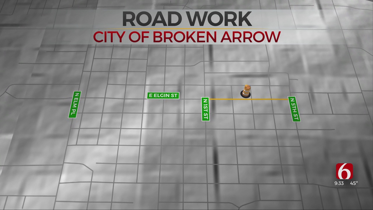 Broken Arrow Road Work Begins On Elgin Street