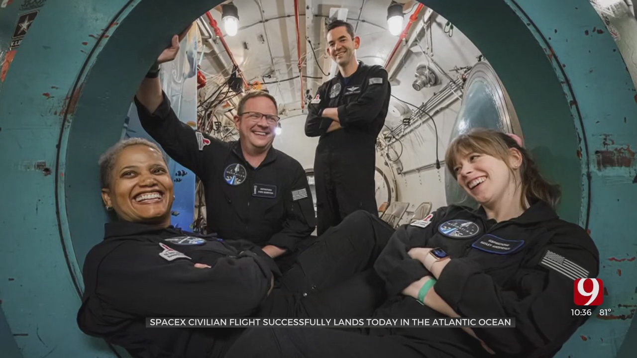 SpaceX Civilian Flight Successfully Lands In The Atlantic Ocean
