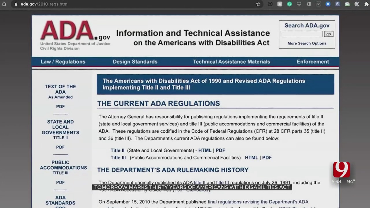 Americans With Disabilities Act Signed Became Law 30 Years Ago