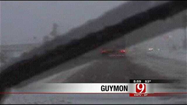 News 9 Follows Winter Storm Near Oklahoma Panhandle