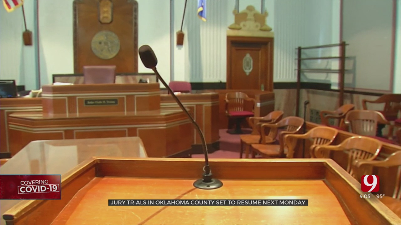 Jury Trials Set To Resume Monday In Oklahoma County