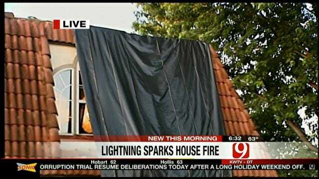 Lightning-Sparked Fire Damages Southwest OKC Home