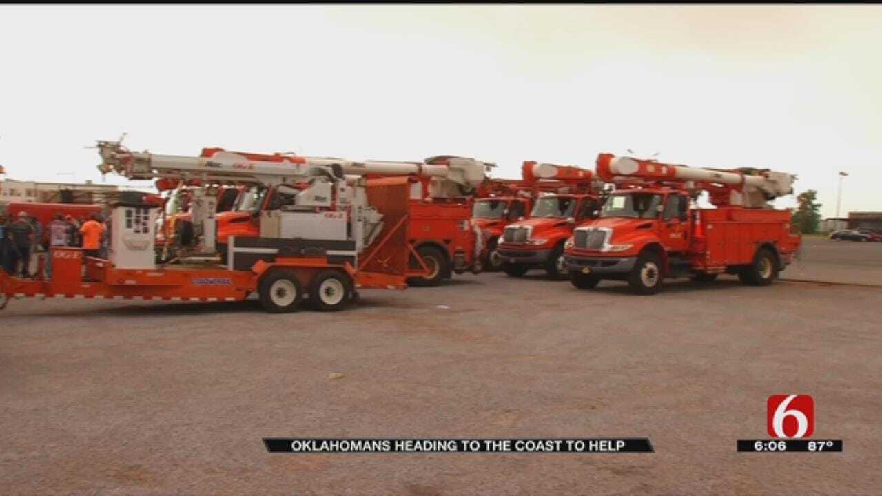 Oklahoma Crews Prepare To Help East Coast Hurricane Victims