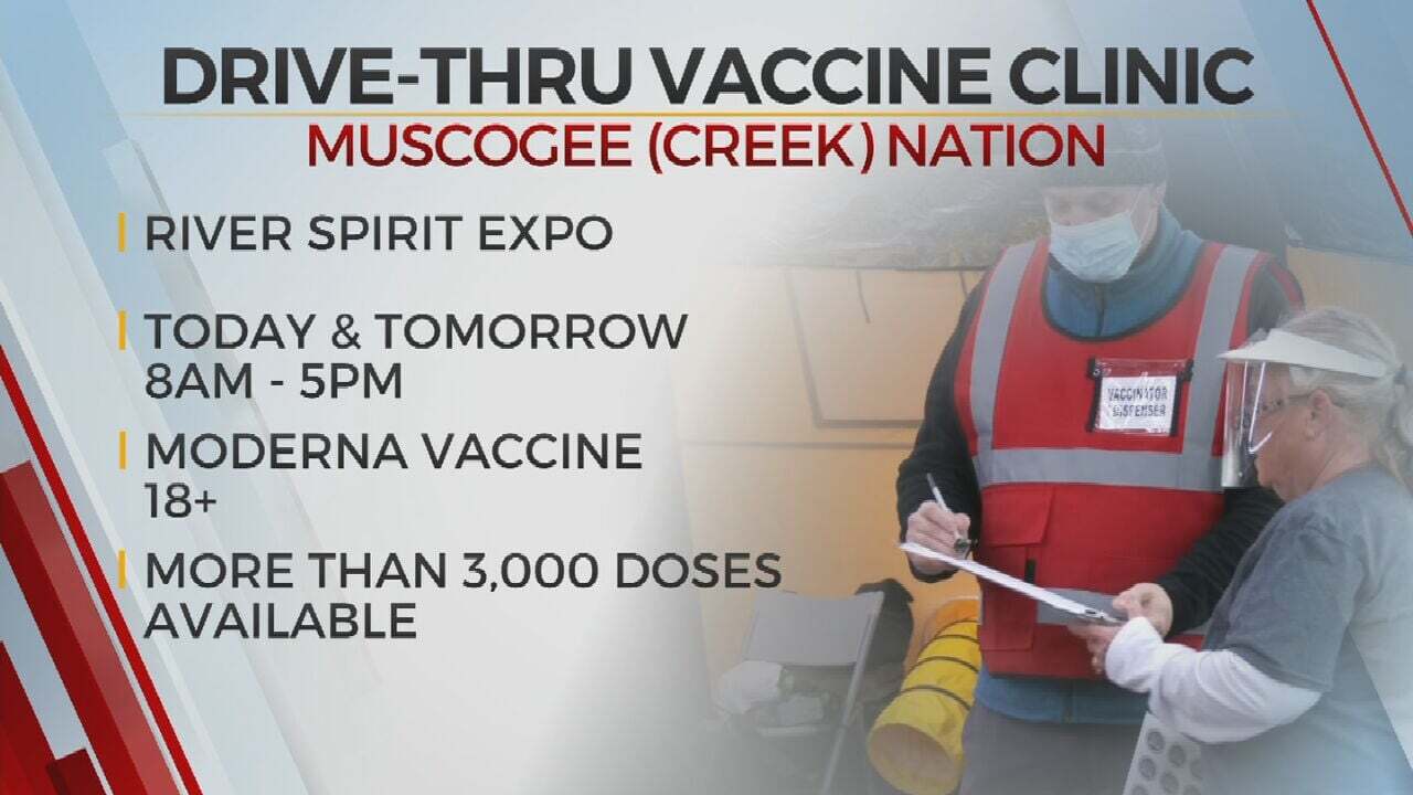 Muscogee (Creek) Nation Health Service Hosts Mass Vaccination Event At River Spirit Expo Center