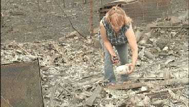 WEB EXTRA: Cleveland Resident Try's To Salvage What She Can