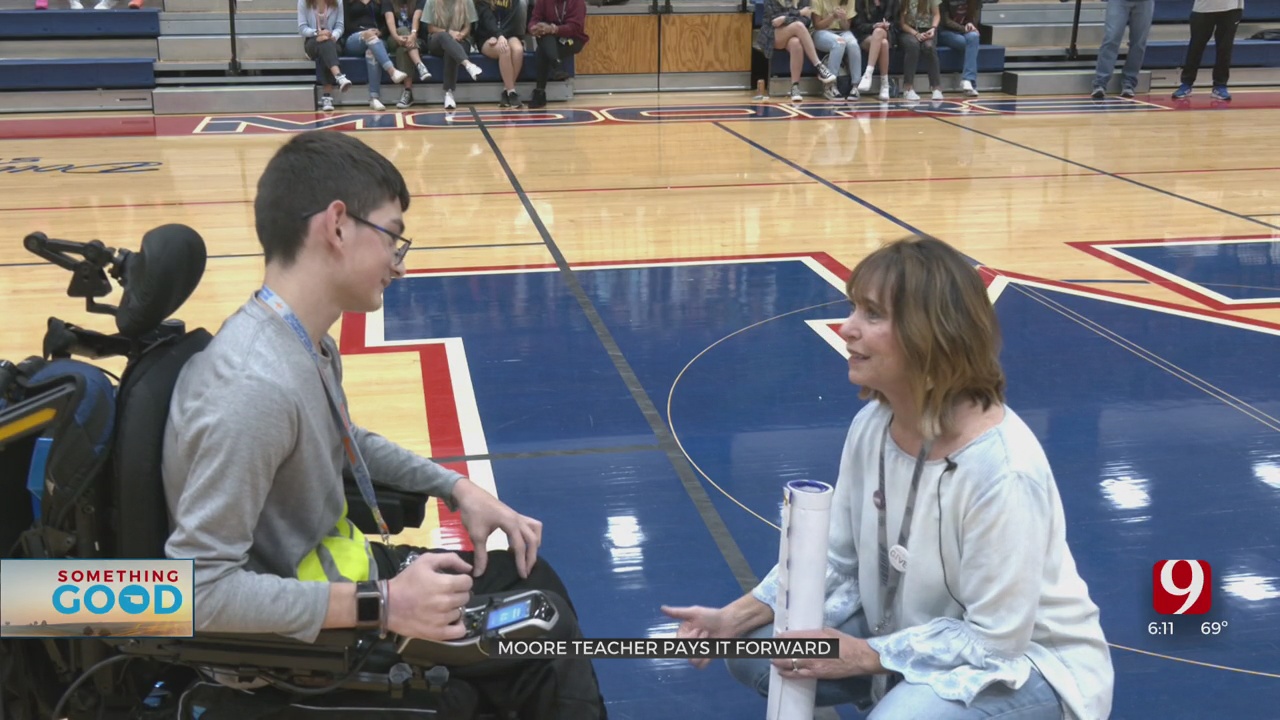 Something Good: News 9's Teacher Of The Month Pays It Forward To Help Student Get Wheelchair