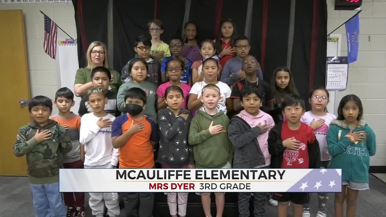 Daily Pledge: 3rd Grade Students From McAuliffe Elementary 