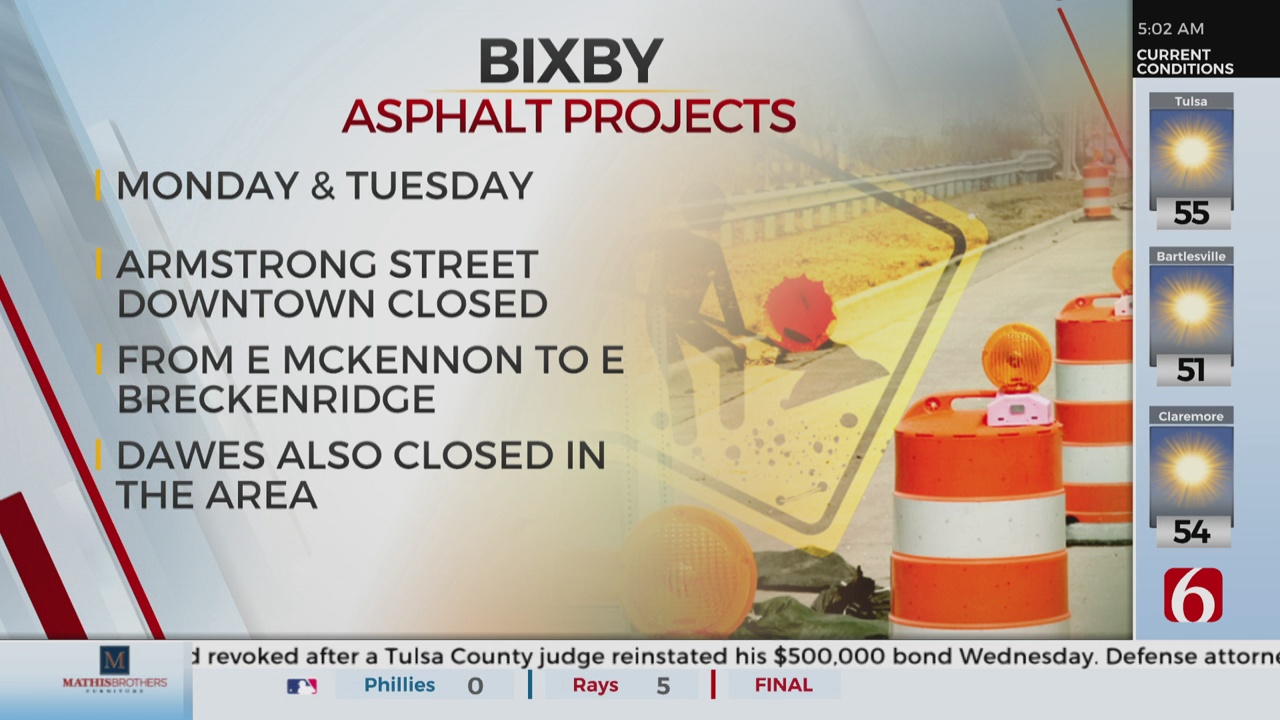 Road Closures In Downtown Bixby Monday And Tuesday