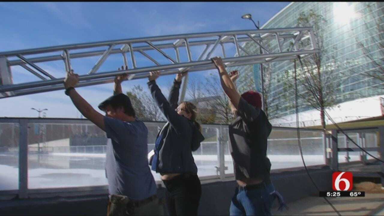 Crews Working On Final Touches For Winterfest