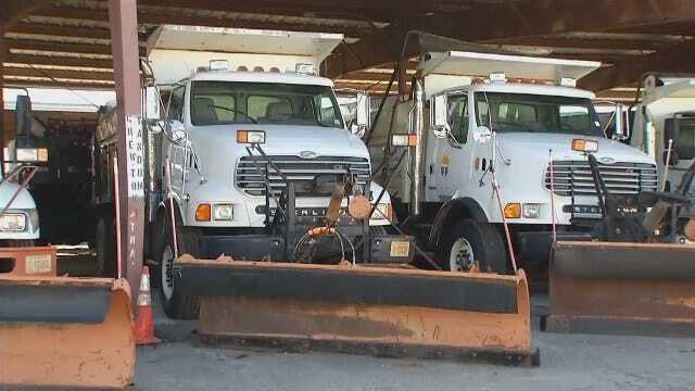 WEB EXTRA: Video Of Snow Removal Equipment At Maintenance Yard In East Tulsa