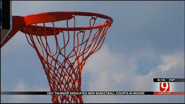 OKC Thunder Dedicates New Basketball Courts In Moore