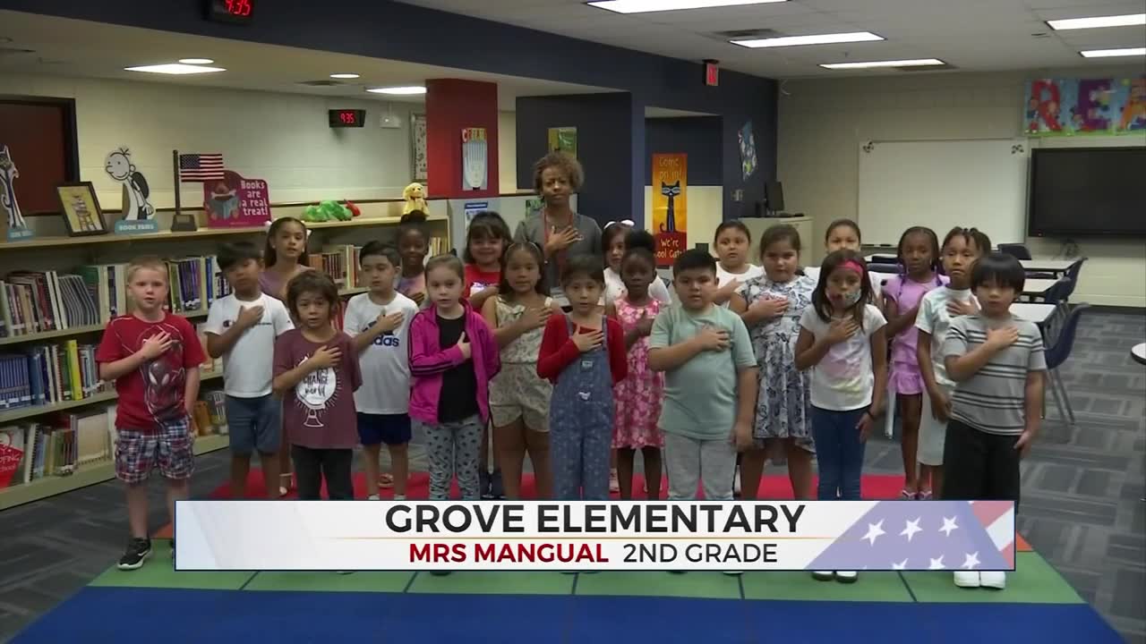 Daily Pledge: 2nd Grade Students From Grove Elementary