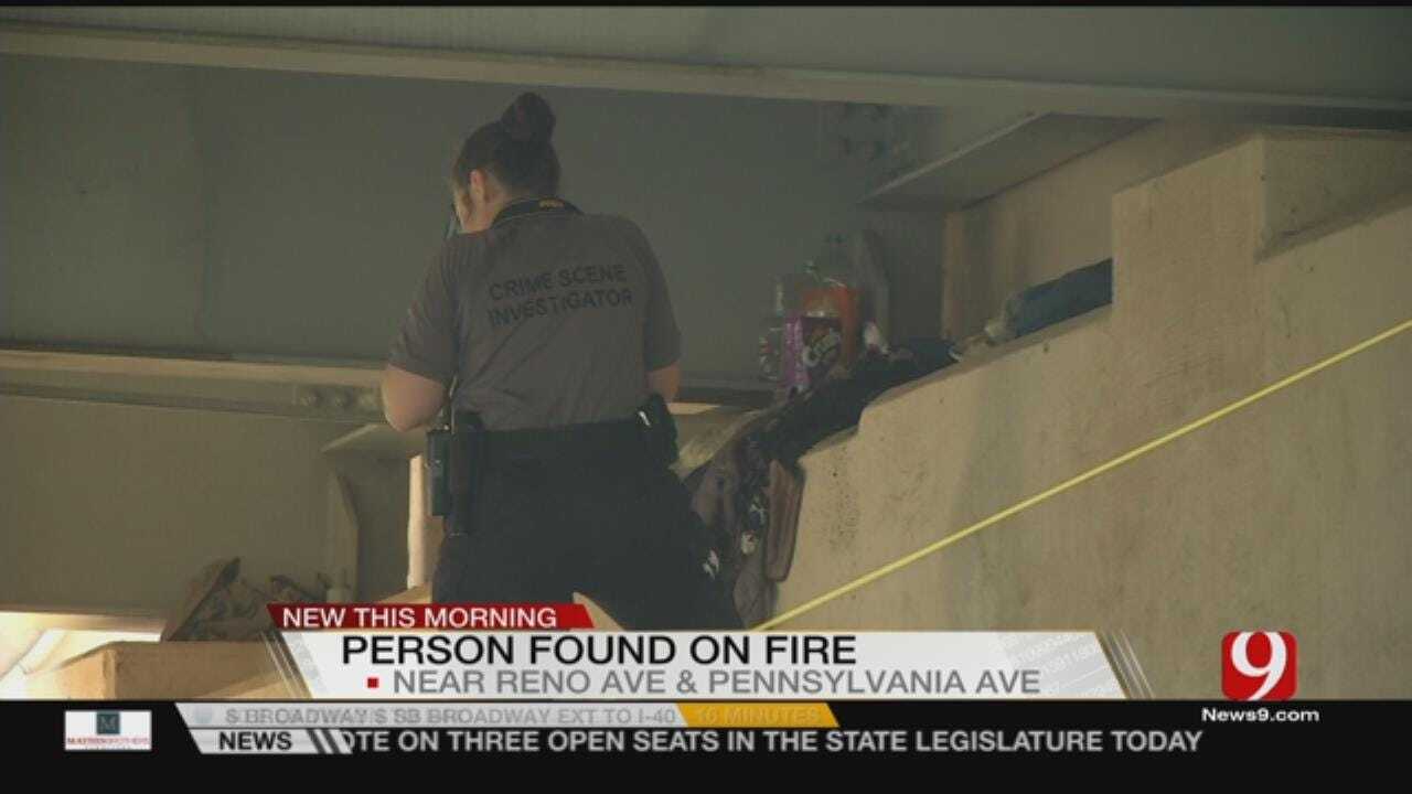 OKC Fire: Person Found On Fire Near Downtown