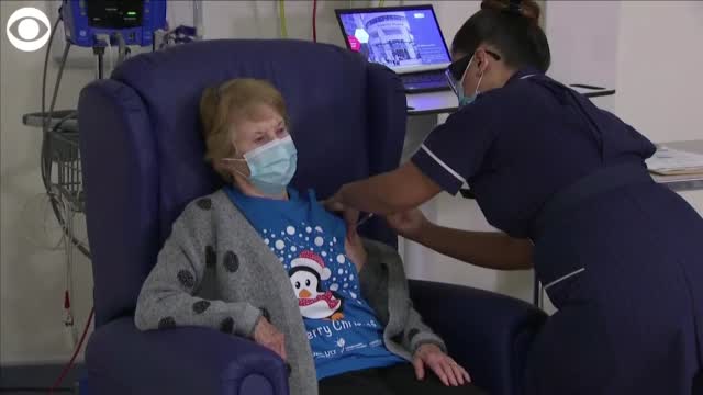 WATCH: 90-Year-Old Woman Receives First Pfizer Vaccine In UK 