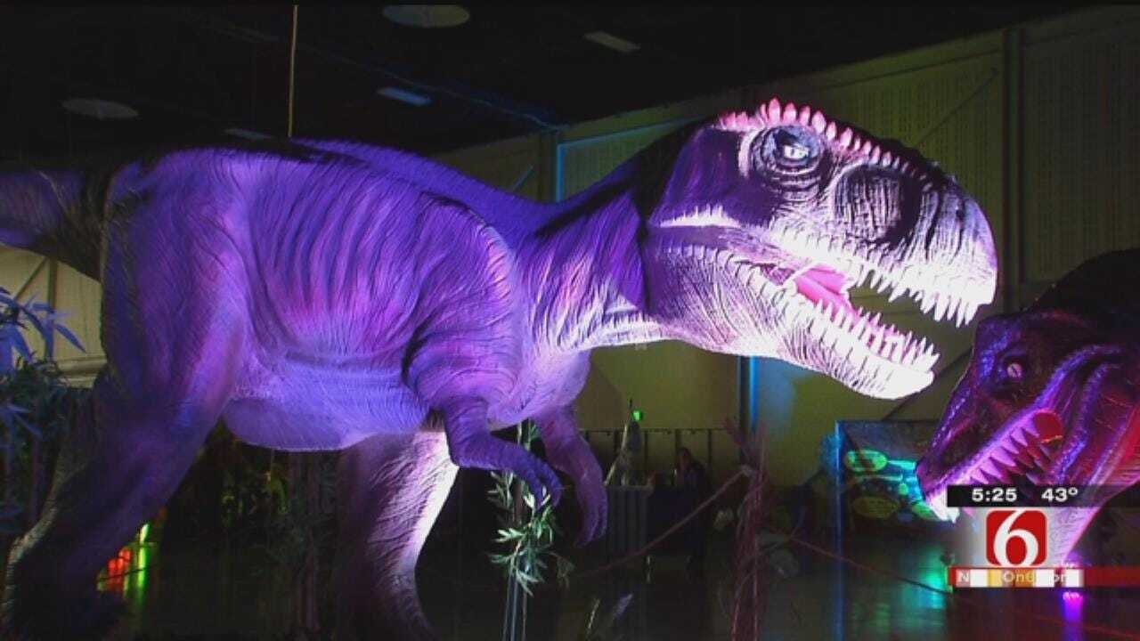Pre-Historic Creatures Roam Cox Business Center At Discover The Dinosaurs